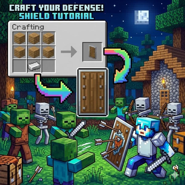 How to Make a Shield in Minecraft